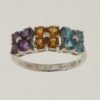 RM0088 14ct Multi Stone Ring